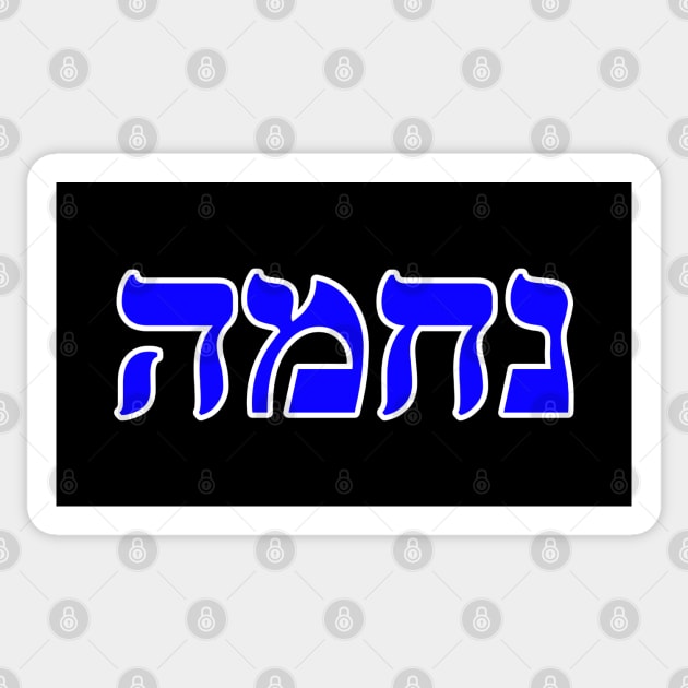 Hebrew Word for Comfort Nechama Genesis 5-29 Sticker by Hebrewisms